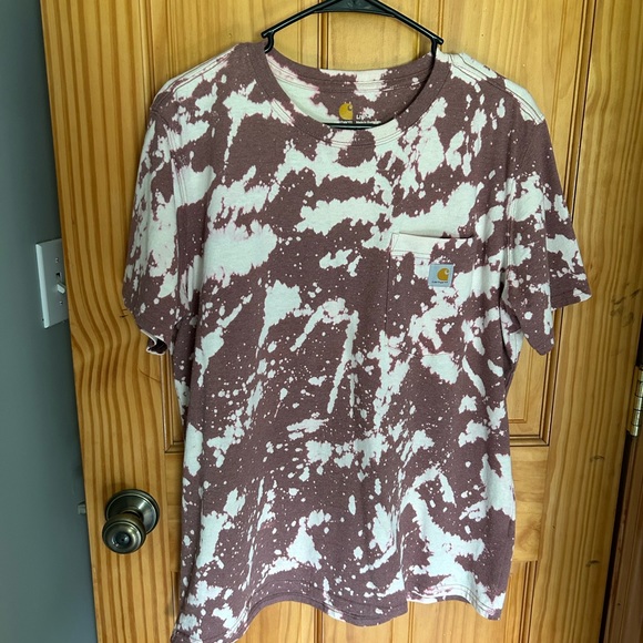 Carhartt Tops - Bleach Dyed Carhartt Tshirt